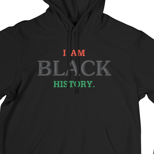 I Am Black History 3D Embroidery Hoodie