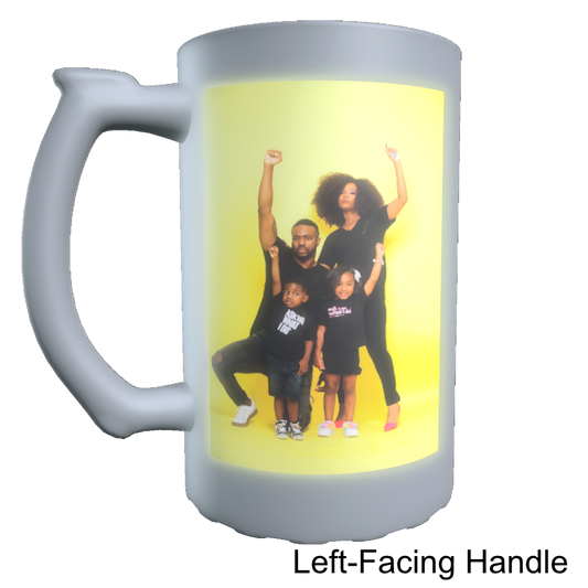 Frosted Glass 16oz Stein w/Photo