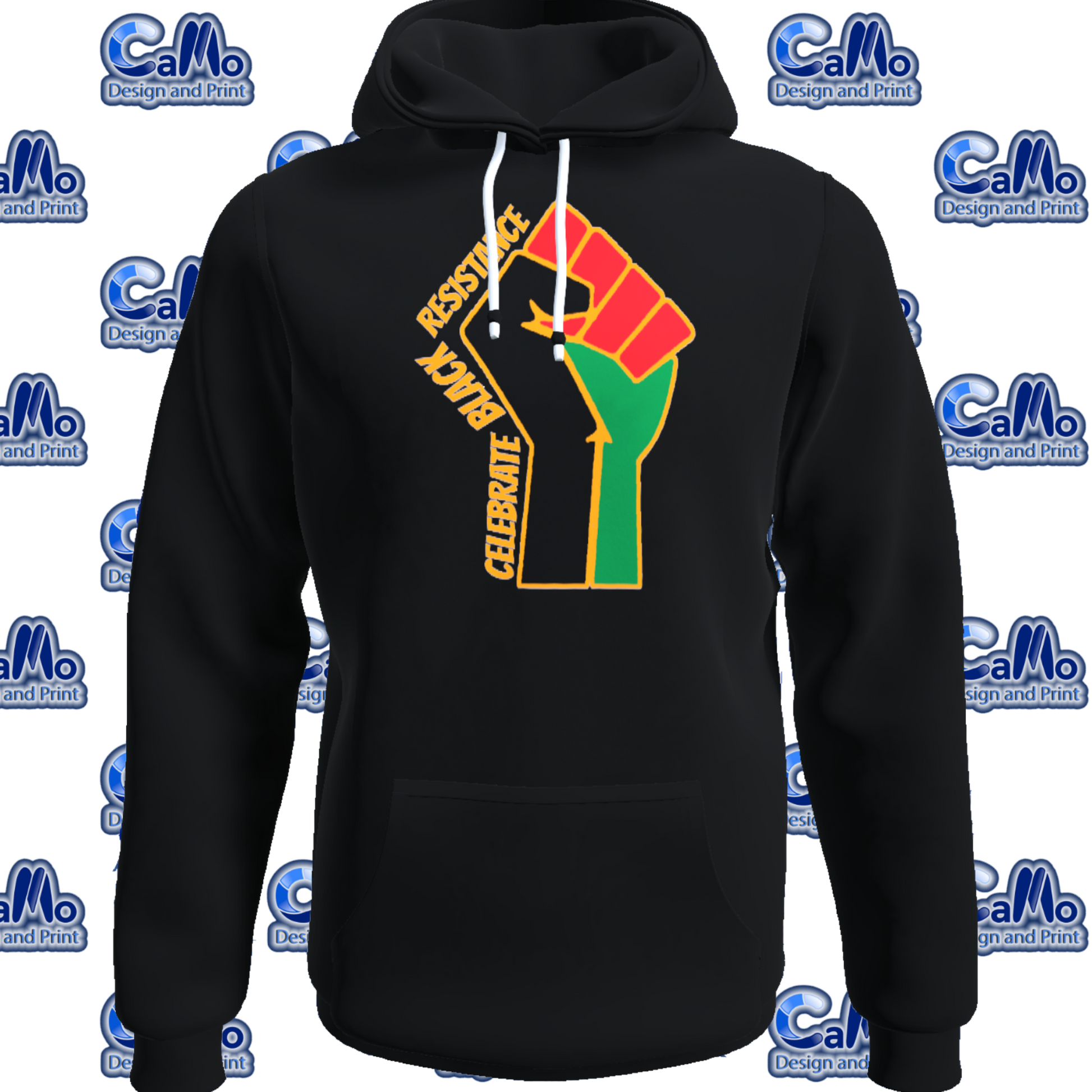 Black power discount fist hoodie