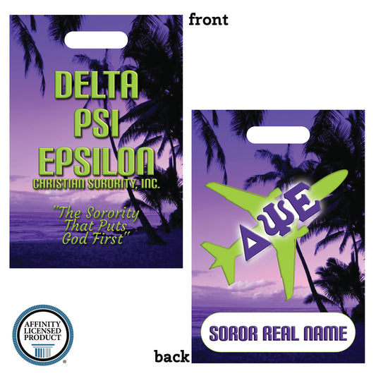 DPSIE - Purple Palms Tree Luggage Tag