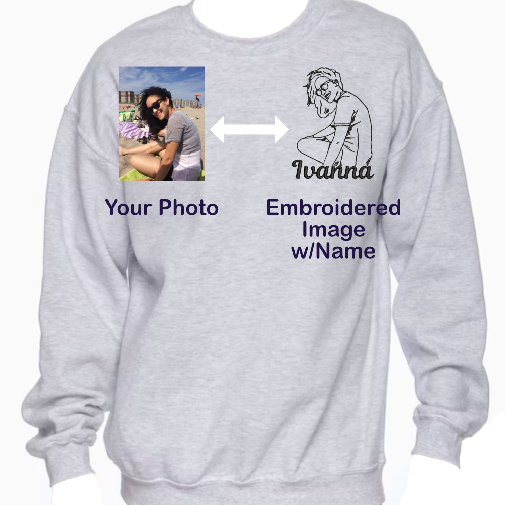 Embroidered Image Sweatshirt