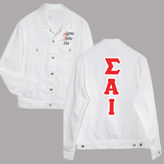 SAI White Denim Jacket