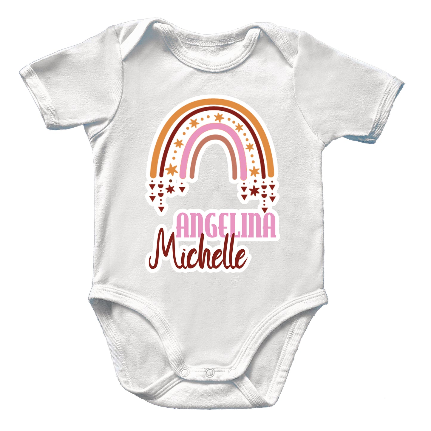 Boho Rainbow Infant Onesie W/Name